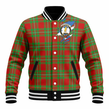 Callander Clan Crest In Me Tartan Baseball Jacket Scotland Flag Style