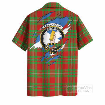 Callander Clan Crest In Me Tartan Hawaiian Shirt Scotland Flag Style