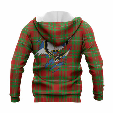Callander Clan Crest In Me Tartan Knitted Hoodie Scotland Flag Style
