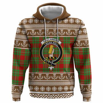 Callander Clan Tartan Christmas Hoodie with Family Crest