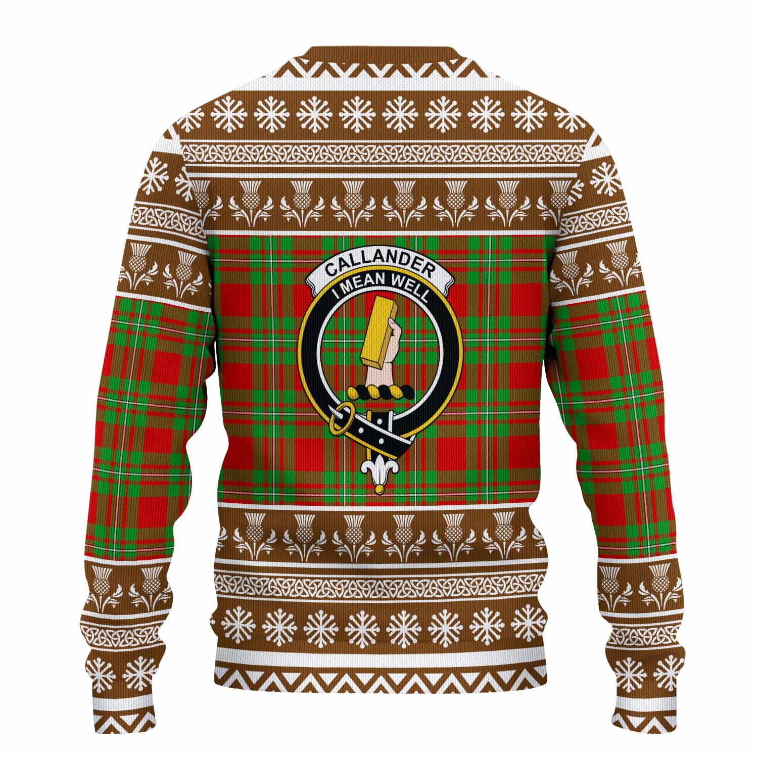 Callander Clan Tartan Christmas Ugly Sweater with Family Crest - Tartan Vibes Clothing