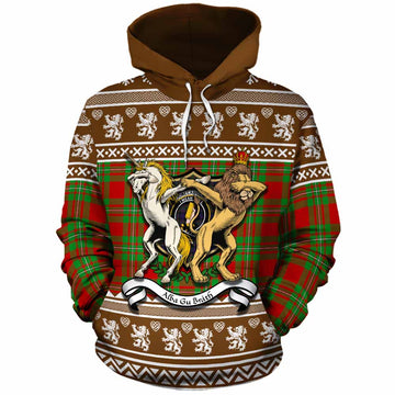 Callander Clan Tartan Crest Christmas Cotton Hoodie Coat of Arms Funny Style