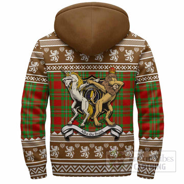 Callander Clan Tartan Crest Christmas Fleece Hoodie Coat of Arms Funny Style