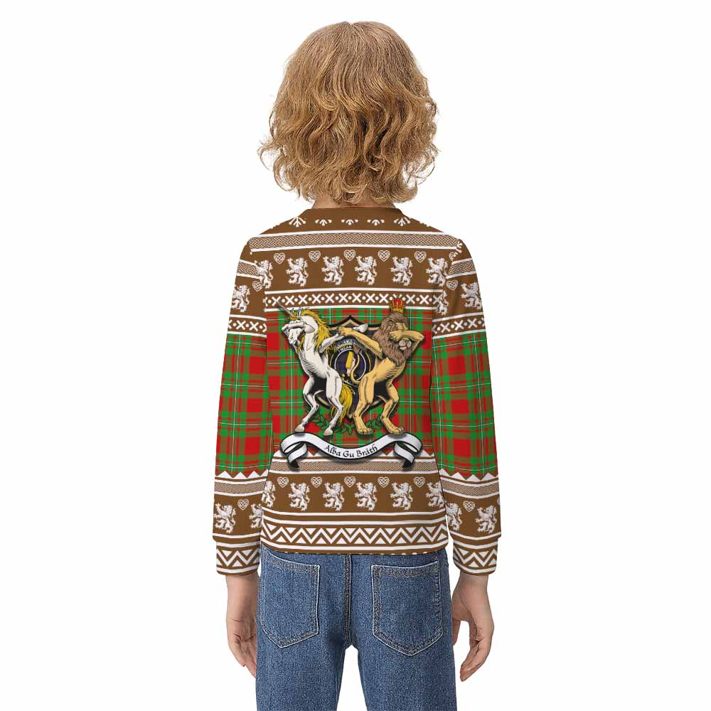 Callander Clan Tartan Crest Christmas Kid Ugly Sweatshirt Coat of Arms Funny Style - Tartan Vibes Clothing