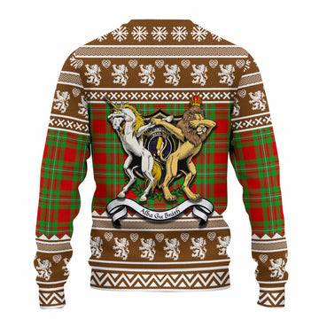 Callander Clan Tartan Crest Christmas Ugly Sweater Coat of Arms Funny Style