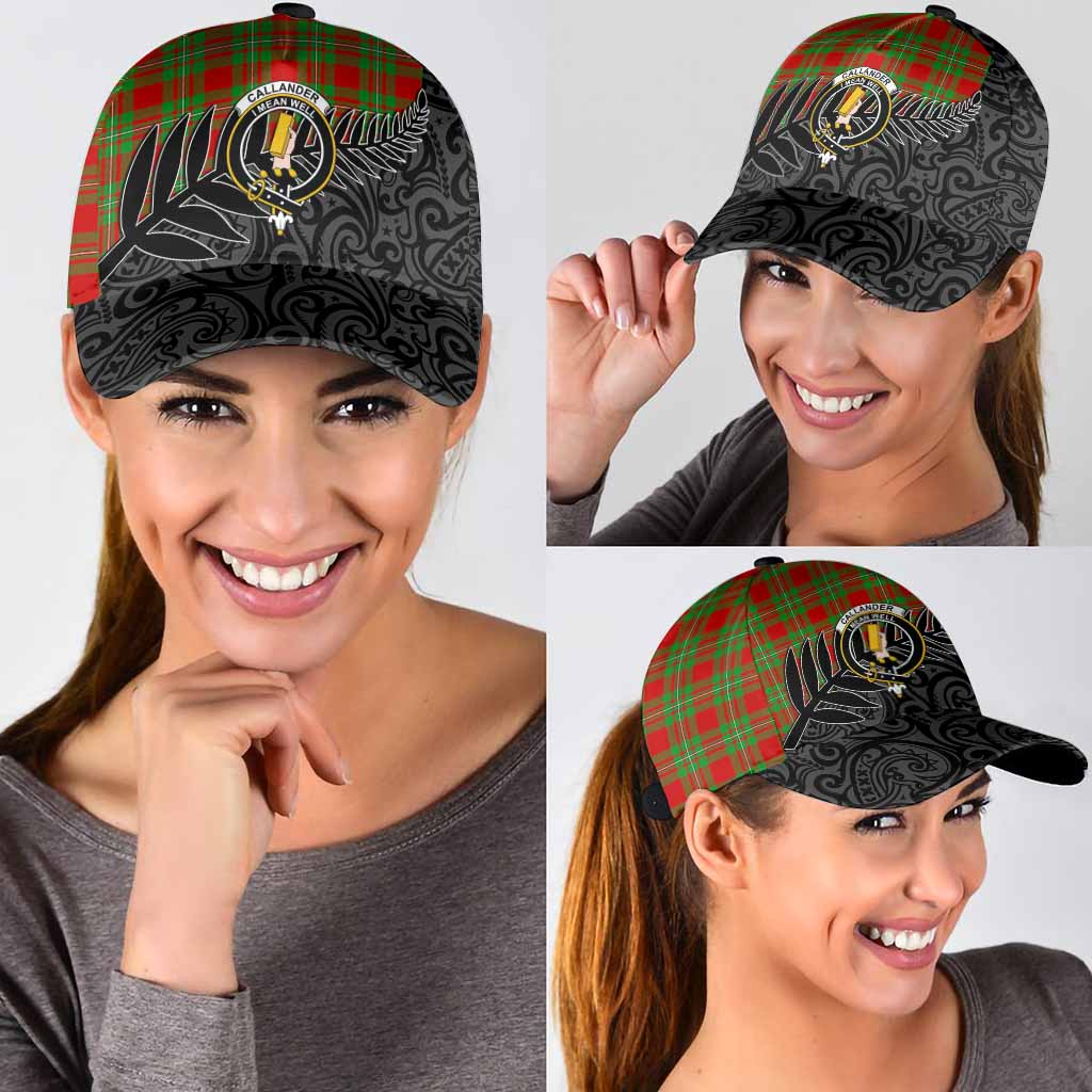 Callander Crest Tartan Classic Cap with New Zealand Silver Fern Half Style
