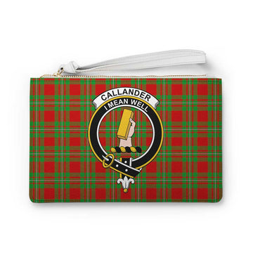 Tartan Vibes Clothing Callander Family Crest Tartan Clutch Bag