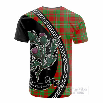 Callander Family Crest Tartan Cotton T-shirt Alba Thistle Inspired