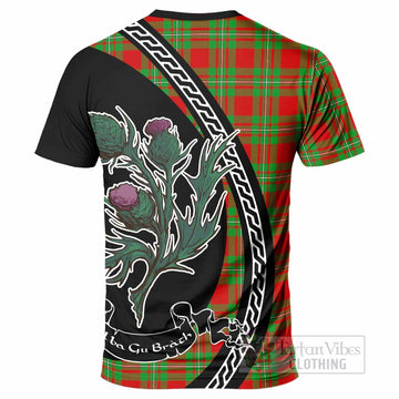 Callander Family Crest Tartan T-Shirt Alba Thistle Inspired