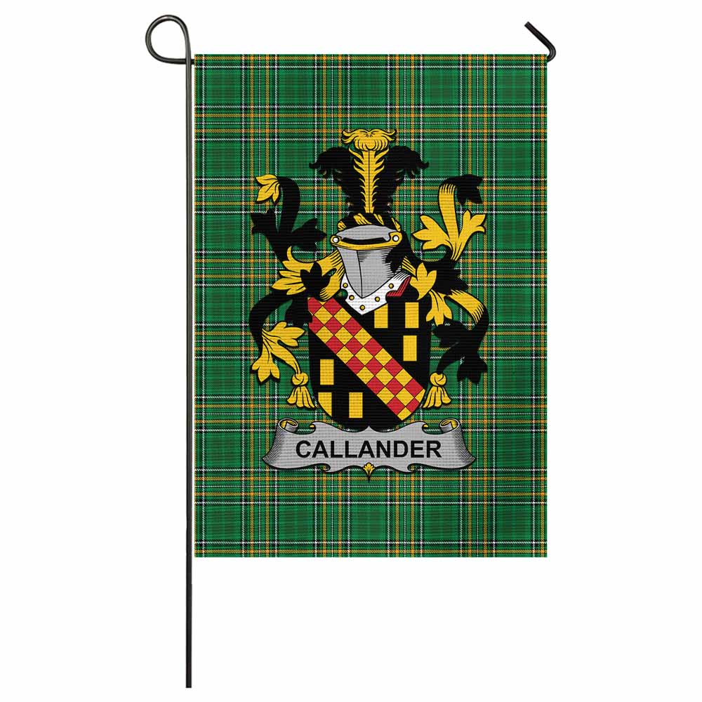 Callander Irish Clan Tartan Flag with Coat of Arms