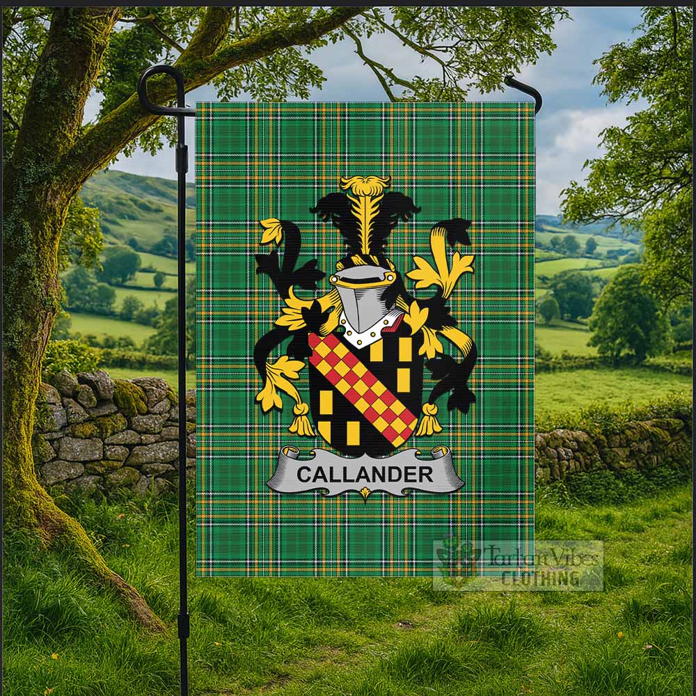 Callander Irish Clan Tartan Flag with Coat of Arms
