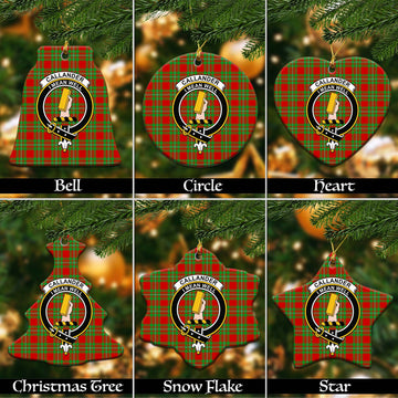 Callander Tartan Christmas Ceramic Ornaments with Family Crest Ceramic - Tartan Vibes Clothing
