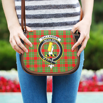 Callander Tartan Saddle Bag with Family Crest One Size 9.05*3.35*7.48 inch - Tartan Vibes Clothing