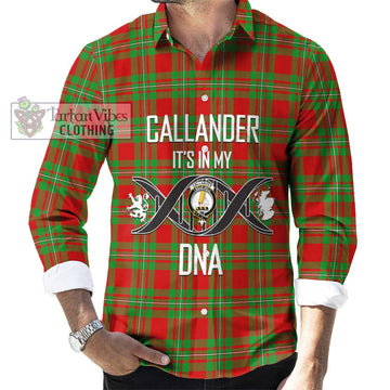 Callander Tartan Long Sleeve Button Shirt with Family Crest DNA In Me Style Men's Shirt S - Tartanvibesclothing Shop
