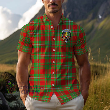 Callander Tartan Cotton Hawaiian Shirt with Family Crest Kid - Tartan Vibes Clothing