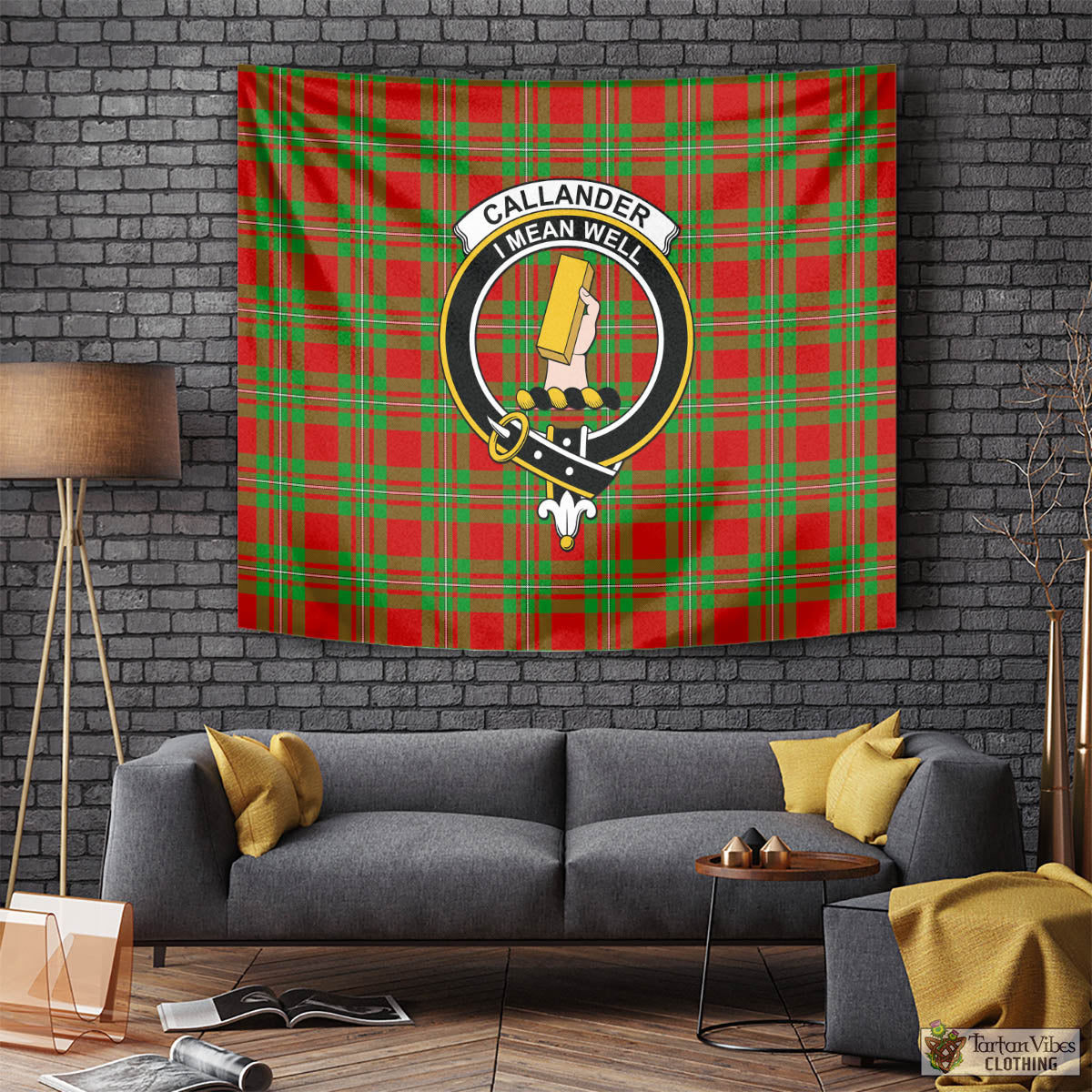 Callander Tartan Tapestry Wall Hanging and Home Decor for Room with Family Crest Tapestry - Tartan Vibes Clothing