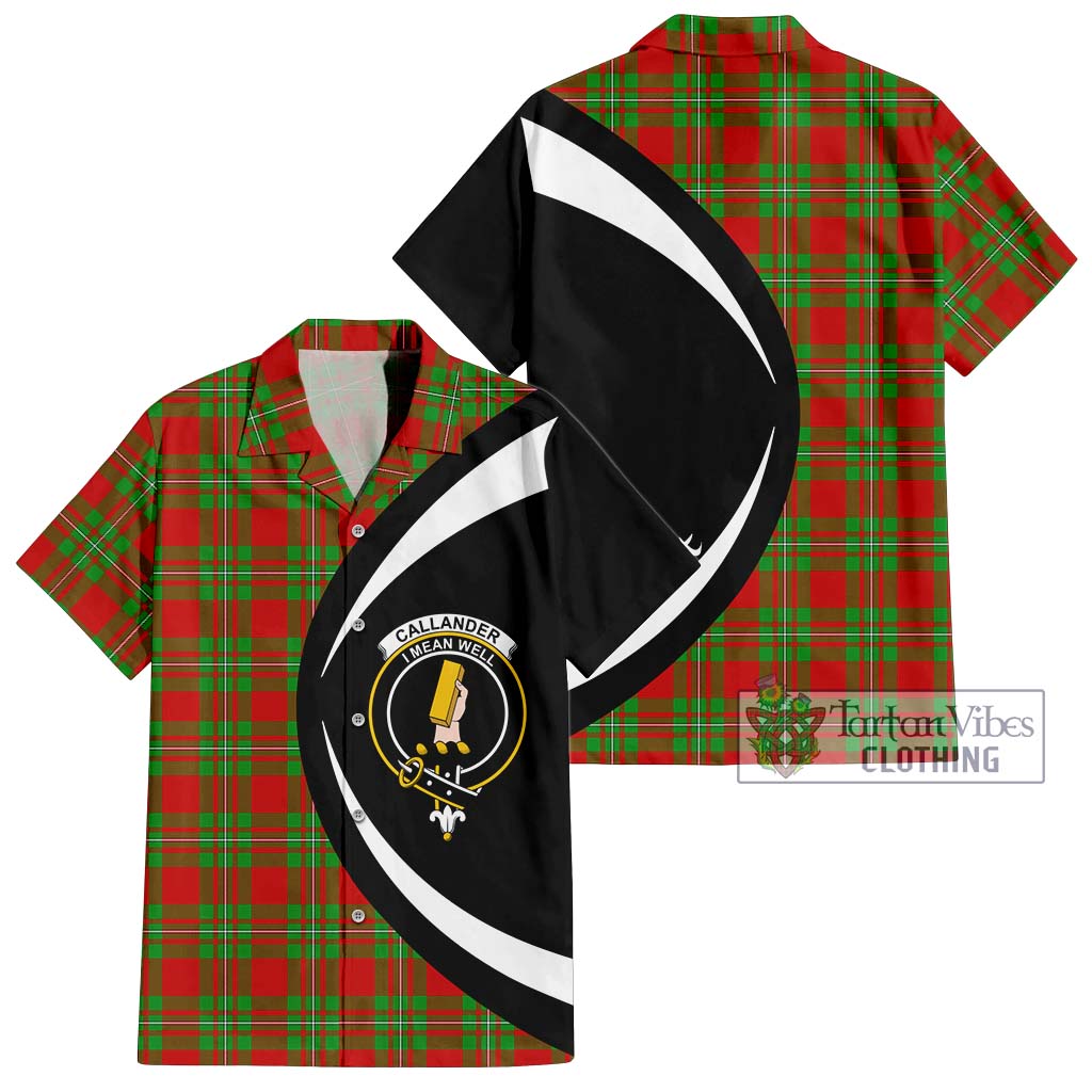 Callander Tartan Hawaiian Shirt with Family Crest Circle Style Kid - Tartan Vibes Clothing