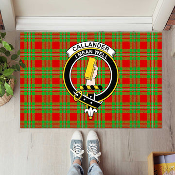 Callander Tartan Rubber Doormat with Family Crest L 60*90cm - Tartan Vibes Clothing