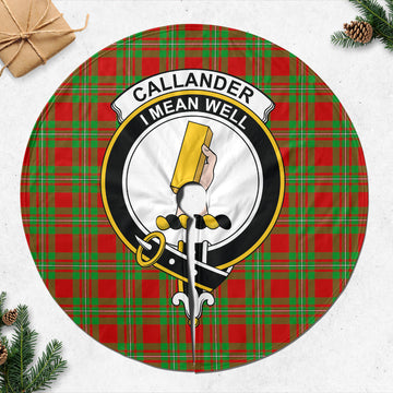Callander Tartan Christmas Tree Skirt with Family Crest 47*47 inch - Tartan Vibes Clothing