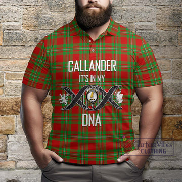 Callander Tartan Polo Shirt with Family Crest DNA In Me Style Kid - Tartan Vibes Clothing