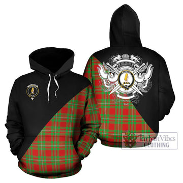 Callander Tartan Hoodie with Family Crest and Military Logo Style Zip Hoodie - Tartan Vibes Clothing