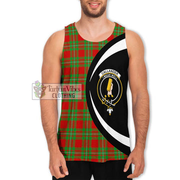 Callander Tartan Men's Tank Top with Family Crest Circle Style Men - Tartan Vibes Clothing
