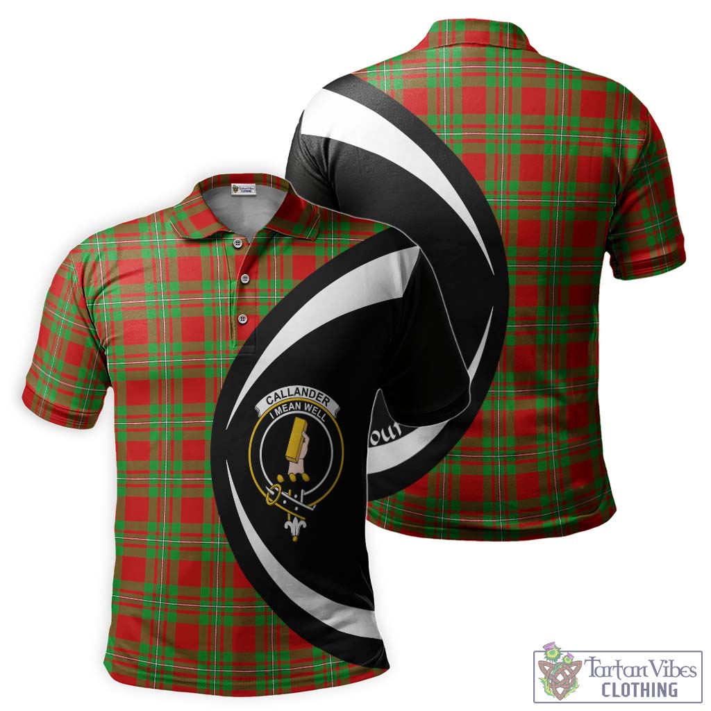 Callander Tartan Men's Polo Shirt with Family Crest Circle Style Kid - Tartan Vibes Clothing