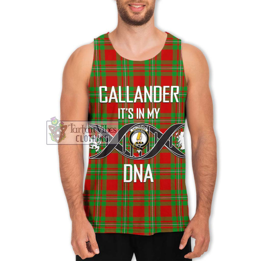 Callander Tartan Men's Tank Top with Family Crest DNA In Me Style Men - Tartan Vibes Clothing