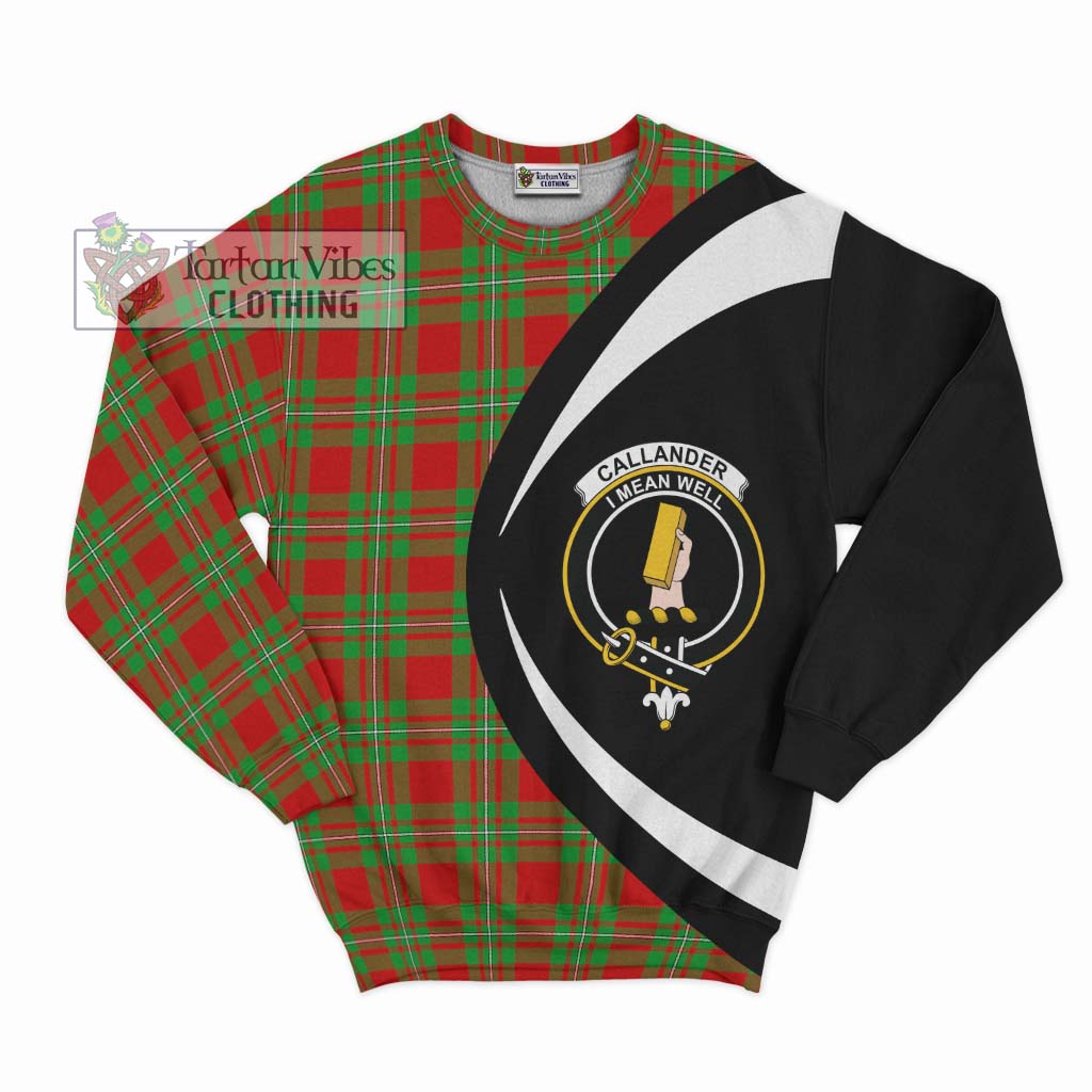 Callander Tartan Sweatshirt with Family Crest Circle Style Unisex - Tartan Vibes Clothing