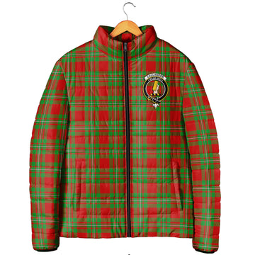 Callander Tartan Padded Jacket with Family Crest Men's Padded Jacket - Tartan Vibes Clothing