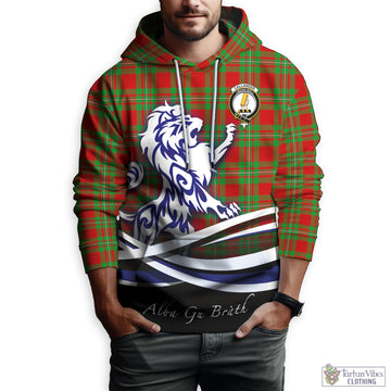 Callander Tartan Hoodie with Alba Gu Brath Regal Lion Emblem Zip Hoodie - Tartan Vibes Clothing