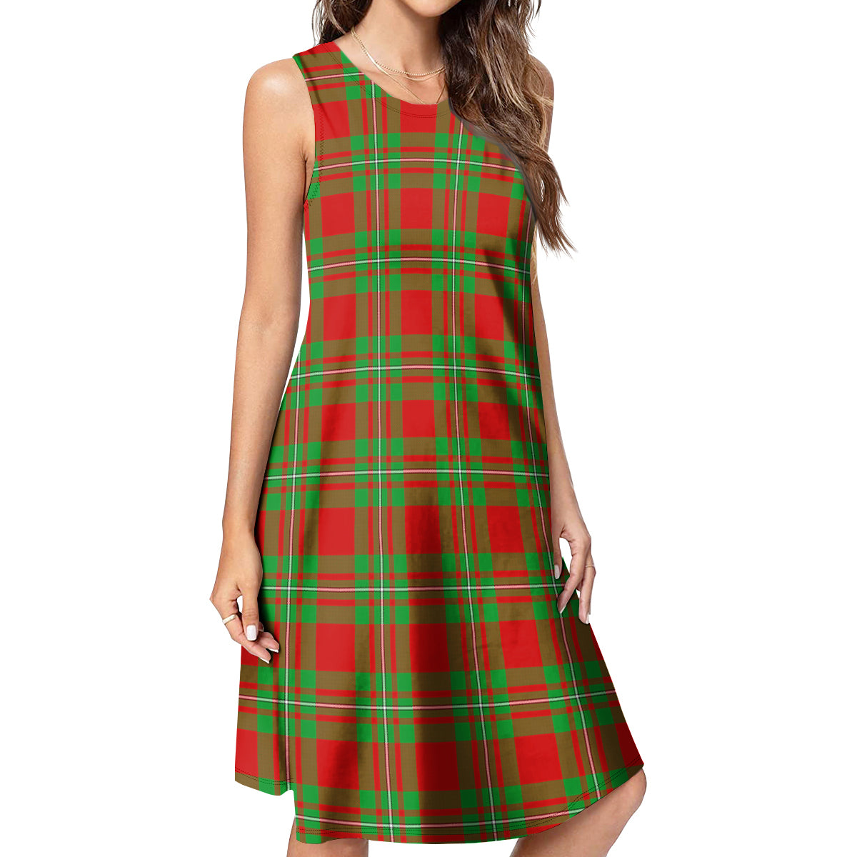 Callander Tartan Womens Casual Dresses 4XL - Tartan Vibes Clothing
