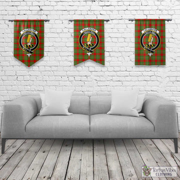 Callander Tartan Gonfalon, Tartan Banner with Family Crest Rectangle - Tartan Vibes Clothing