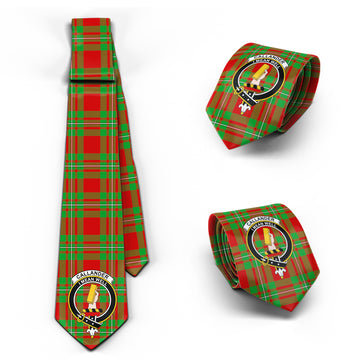Callander Modern Tartan Classic Necktie with Family Crest