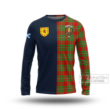 Callander Tartan Long Sleeve T-Shirt Alba with Scottish Lion Royal Arm Half Style Unisex - Tartan Vibes Clothing
