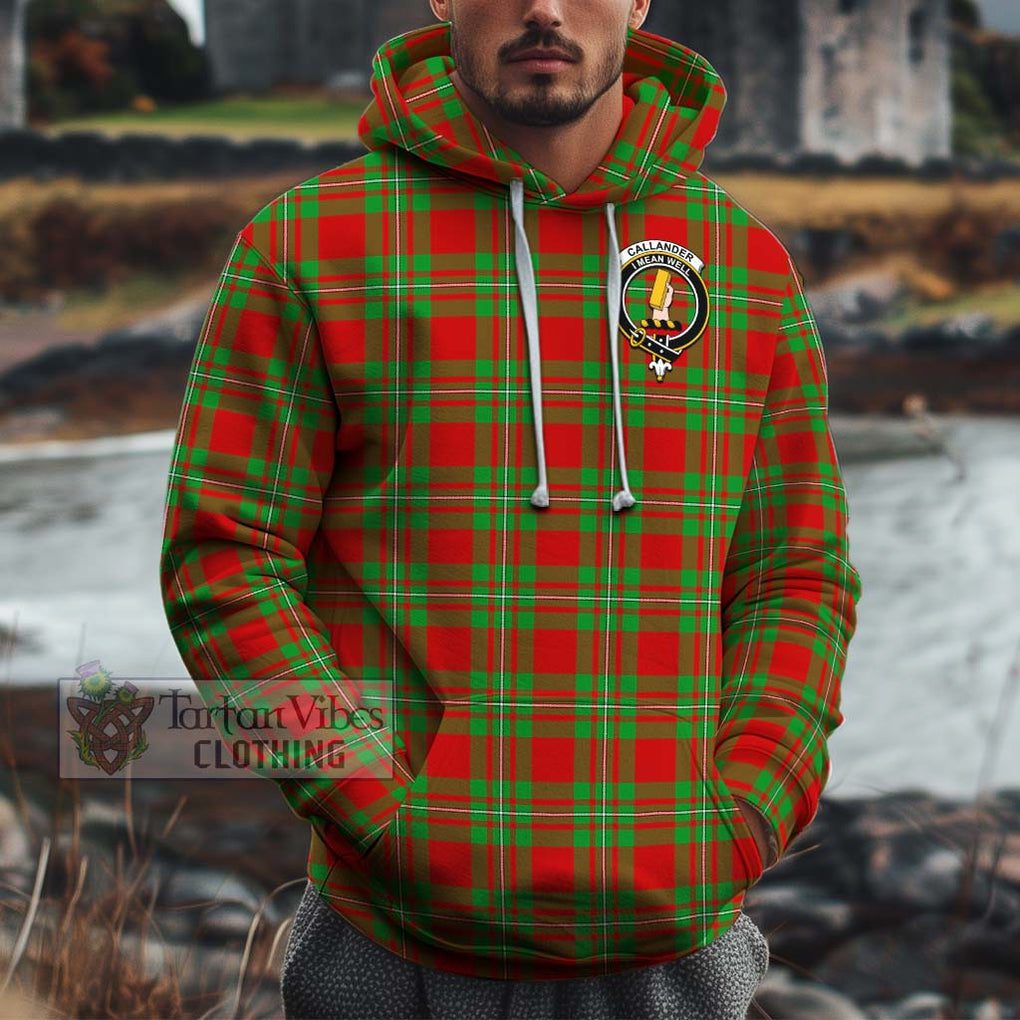 Callander Tartan Cotton Hoodie with Family Crest Zip Hoodie - Tartan Vibes Clothing