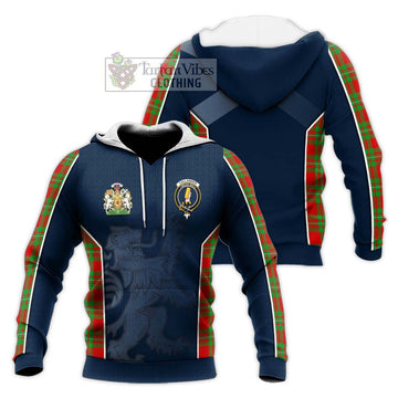 Callander Tartan Knitted Hoodie with Family Crest and Lion Rampant Vibes Sport Style Unisex Knitted Pullover Hoodie - Tartan Vibes Clothing
