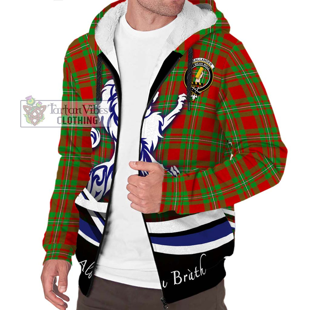 Callander Tartan Sherpa Hoodie with Alba Gu Brath Regal Lion Emblem Unisex S - Tartan Vibes Clothing