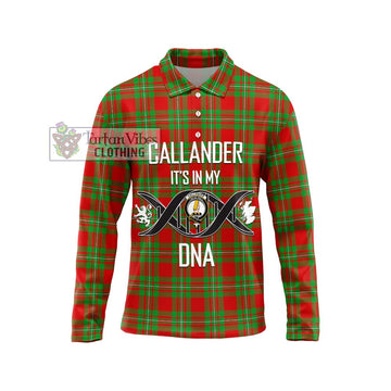 Callander Tartan Long Sleeve Polo Shirt with Family Crest DNA In Me Style Unisex - Tartan Vibes Clothing