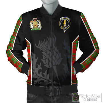 Callander Modern Tartan Bomber Jacket with Family Crest and Scottish Thistle Vibes Sport Style