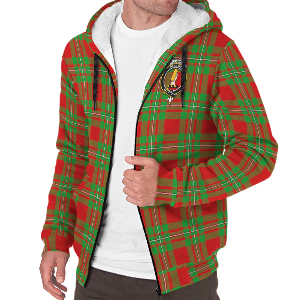 Callander Tartan Sherpa Hoodie with Family Crest - Tartan Vibes Clothing