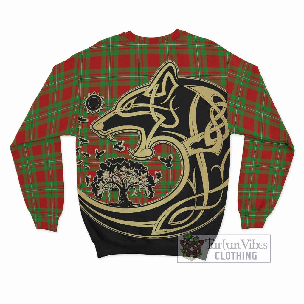Callander Tartan Sweatshirt with Family Crest Celtic Wolf Style - Tartan Vibes Clothing