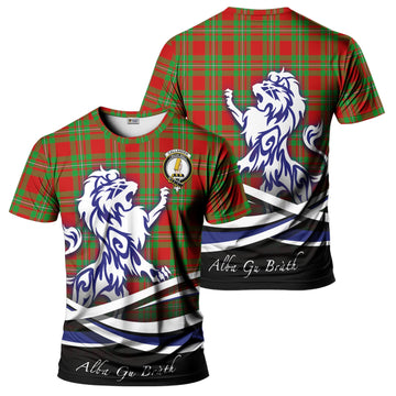 Callander Modern Tartan T-Shirt with Alba Gu Brath Regal Lion Emblem
