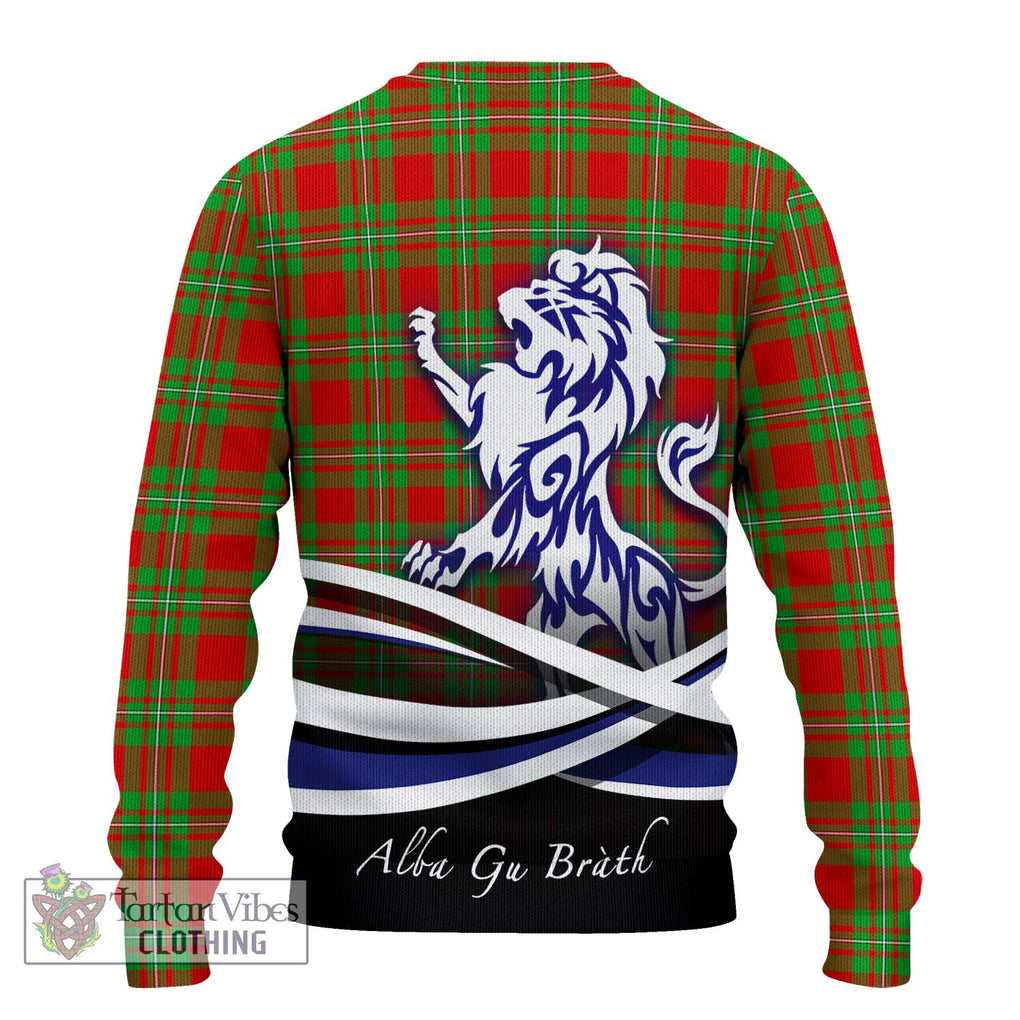 Callander Tartan Ugly Sweater with Alba Gu Brath Regal Lion Emblem - Tartan Vibes Clothing