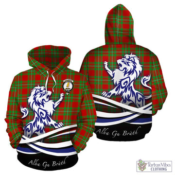 Callander Tartan Hoodie with Alba Gu Brath Regal Lion Emblem - Tartan Vibes Clothing