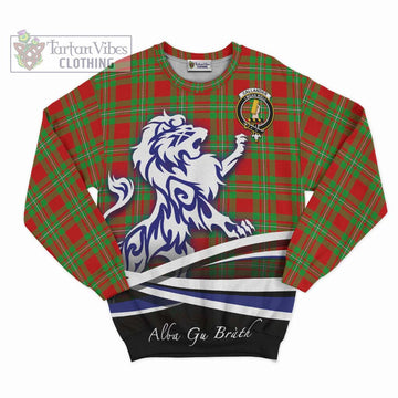 Callander Tartan Sweatshirt with Alba Gu Brath Regal Lion Emblem - Tartan Vibes Clothing