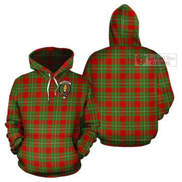 Callander Tartan Cotton Hoodie with Family Crest - Tartan Vibes Clothing
