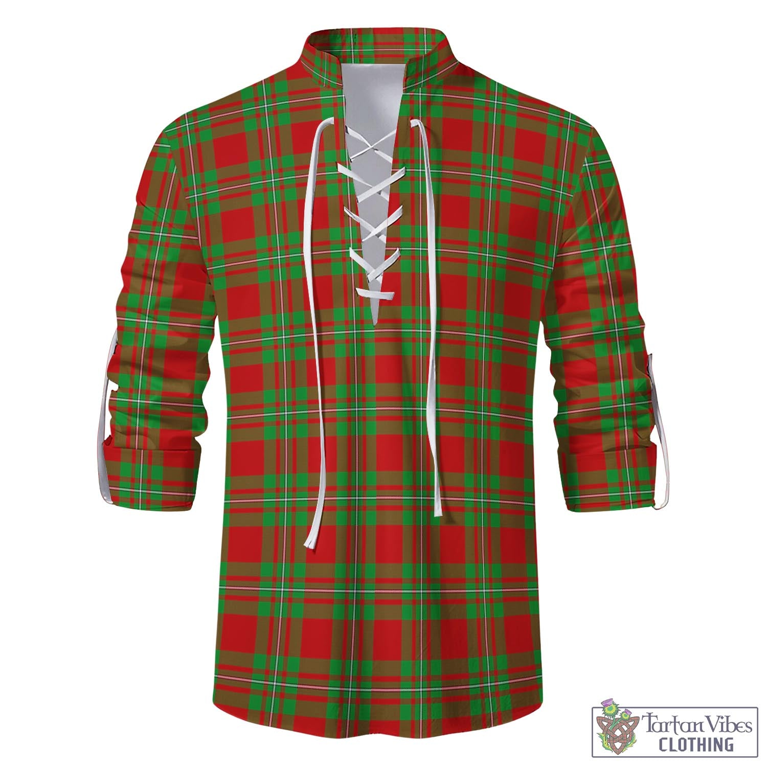 Callander Tartan Men's Scottish Traditional Jacobite Ghillie Kilt Shirt - Tartan Vibes Clothing