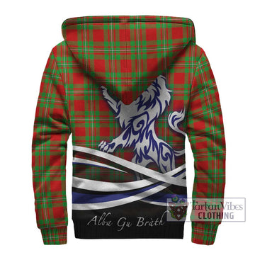 Callander Tartan Sherpa Hoodie with Alba Gu Brath Regal Lion Emblem - Tartan Vibes Clothing