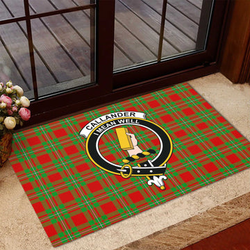 Callander Tartan Rubber Doormat with Family Crest - Tartan Vibes Clothing